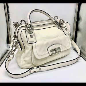 Coach Kristen leather satchel bag white